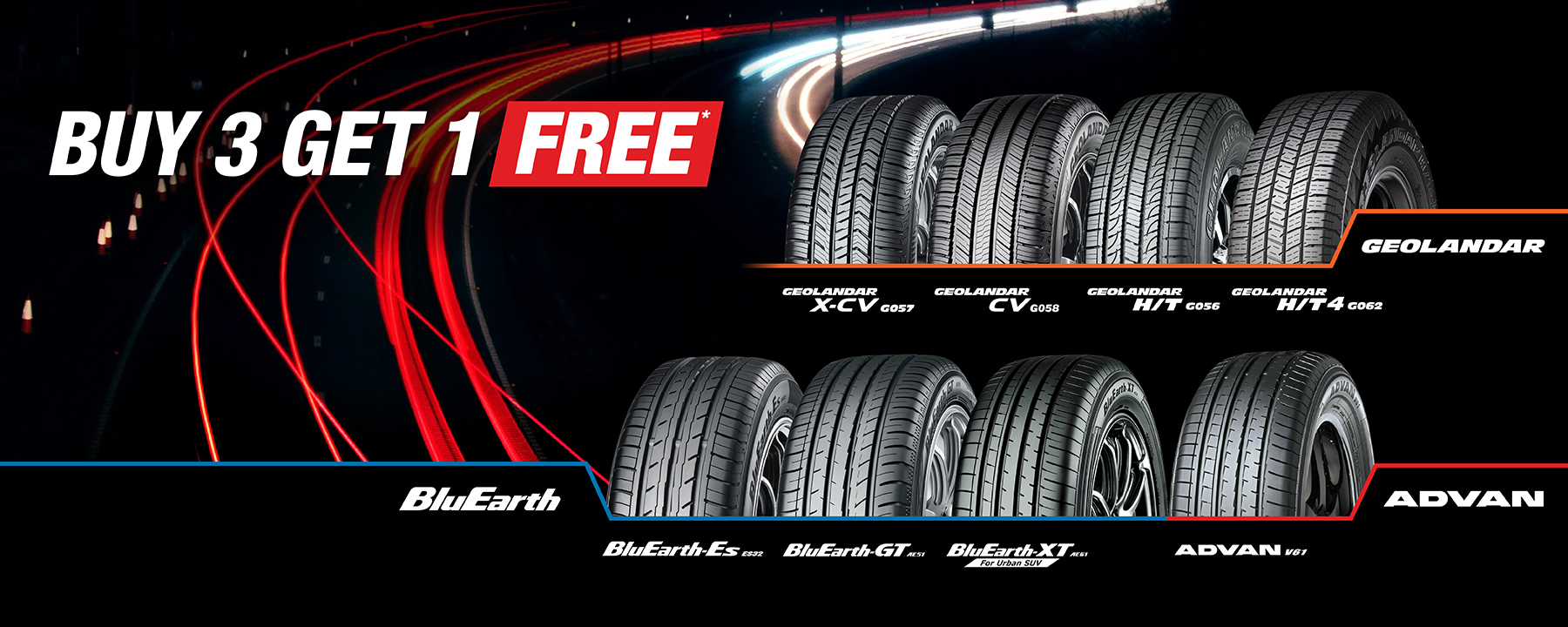 Buy 3 Get 1 Free -ADVAN BluEarth GEOLANDAR